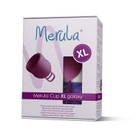 Duży kubeczek menstruacyjny, XL, bardzo pojemny: 50ml, kolor: fioletowy, Merula