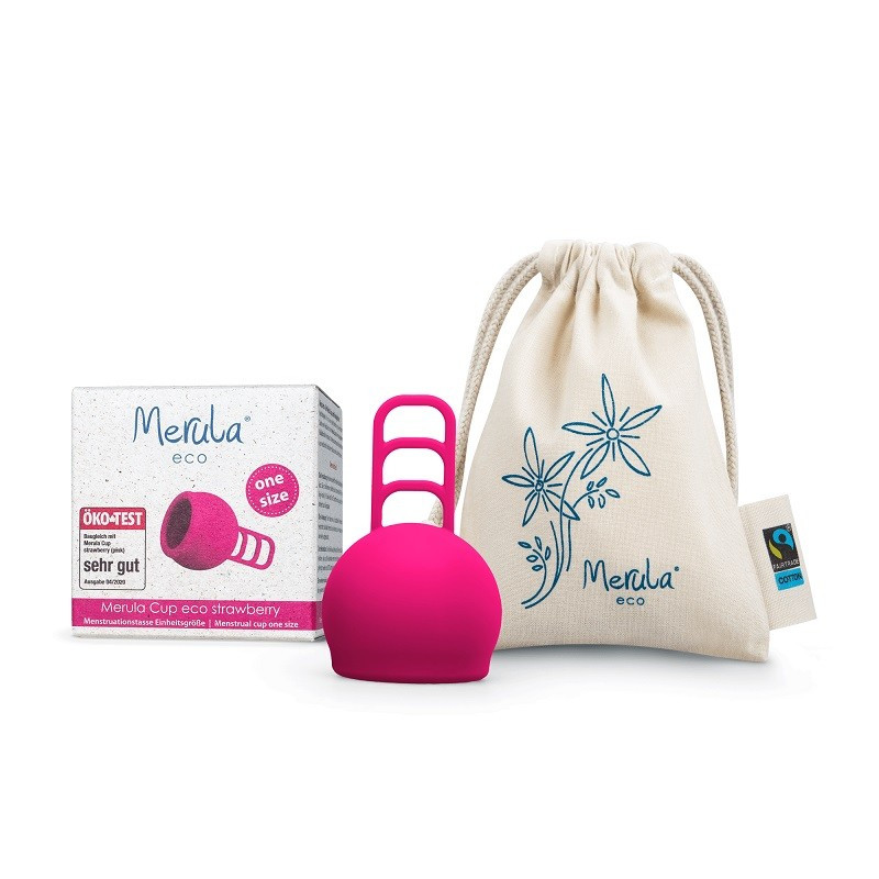 Uniwersalny kubeczek menstruacyjny, wersja EKO, One-Size, kolor: różowy, Merula