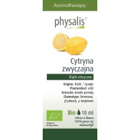 Olejek eteryczny, Cytryna zwyczajna (citroen), Bio, 10 ml, Physalis