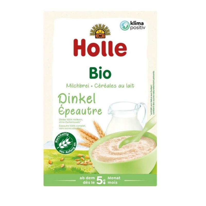 Ekologiczna kaszka mleczno-orkiszowa, bez dodatku cukrów, od 5 miesiąca, Bio, 250g, Holle