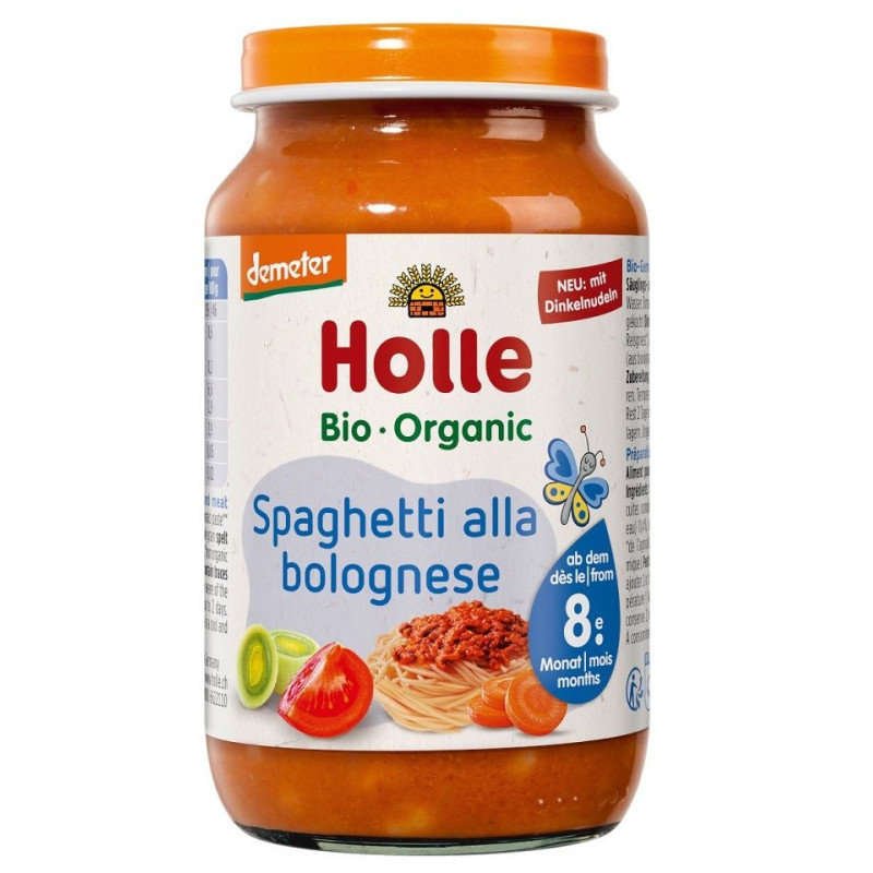 Obiadek spagetti bollognese, bez dodatku cukrów, od 8 miesiąca, Bio, 220g, Holle