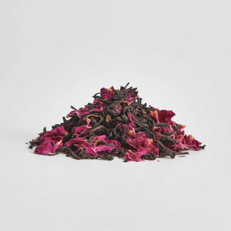 Black Tea & Rose, czarna herbata z płatkami róży, 50g, Brown House & Tea