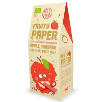 Bio papier owocowy, jabłko i rabarbar, RAW, 25g, Diet-Food