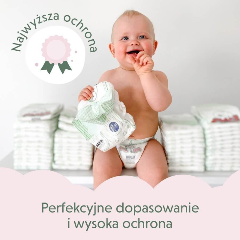 Pieluszki ekologiczne Diapers 4 (7-14kg), 46 szt. Muumi Baby