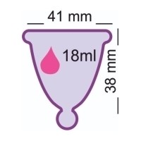 Kubeczek menstruacyjny Me Luna Classic M SHORTY fioletowy z pętelką