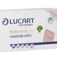 Chusteczki higieniczne Econatural 90F, 10 opakowań x 9 chusteczek, 4 warstwy, Lucart Professional