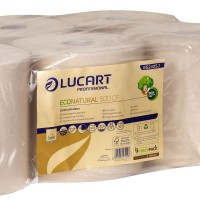 Czyściwo - ręcznik papierowy przemysłowy i do użytku domowego, EcoNatural 500 CF, 2 warstwy, 6 rolek, Lucart Professional