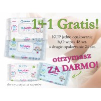 H2O Baby Wipes, 48 szt., wodne chusteczki dla dzieci i niemowląt, delikatne, Produkt POLSKI