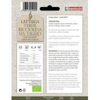Sałata liściowa Verde Ricciolina, eko nasiona do wysiewu, 6g, Bavicchi