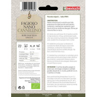 Fasola Cannellino nano, eko nasiona do wysiewu, 25g, Bavicchi