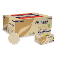 Ręcznik papierowy składany EcoNatural Z - pasuje do dozownika ręczników papierowych Z/Z, 18 pakietów, Lucart Professional