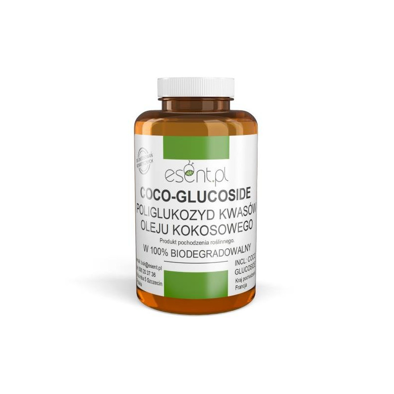 Coco-Glucoside, poliglukozyd kwasów oleju kokosowego, produkt pochodzenia roślinnego, 100% biodegradowalny, 500 ml, Esent
