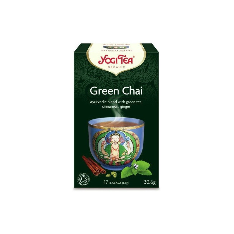ZIELONA HERBATA, KORZENNA, Green Chai, 17x1,8 g, Yogi Tea
