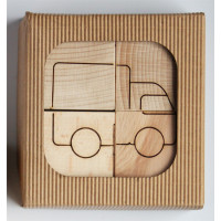 Drewniane Puzzle - Pojazdy, 6 obrazków, Likocki